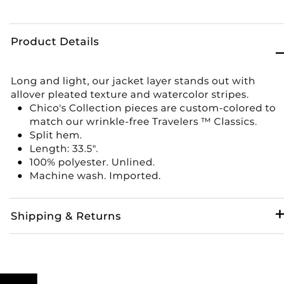 Chico’s Ocean Stripe Jacket Open Cardigan Blue Indigo Excellent Size 3 / XL - Picture 8 of 10